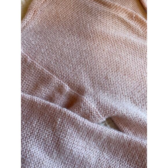 VTG Blushe By Spiegel Light Pink Mohair Blend Chunky Long Cozy Cardigan Small - Picture 7 of 10